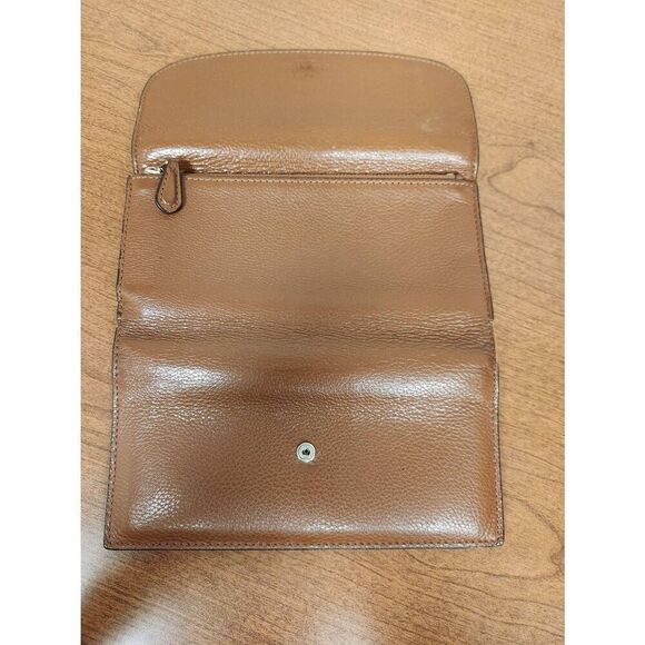 Coach BROWN Camel color Authentic Coach wallet F52715 AND CHECKBOOK COVER - Picture 14 of 16